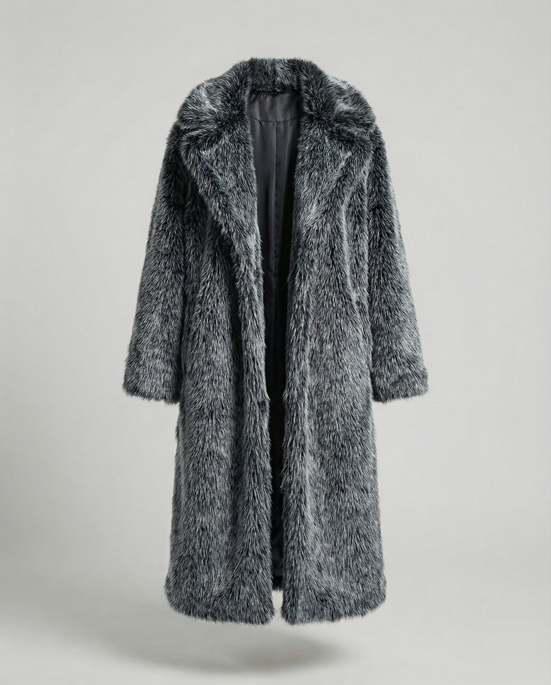Damen luxuriöser kunstfellmantel im großzügigen Design Echoarchiv