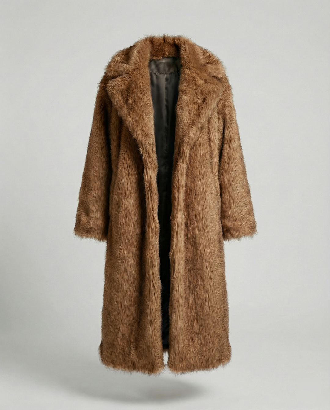Damen luxuriöser kunstfellmantel im großzügigen Design Echoarchiv