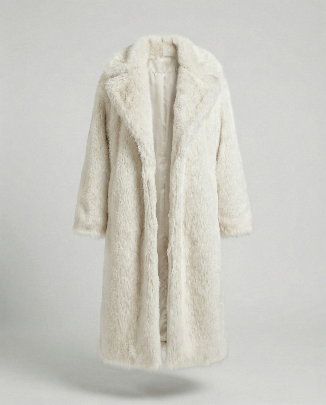 Damen luxuriöser kunstfellmantel im großzügigen Design Echoarchiv