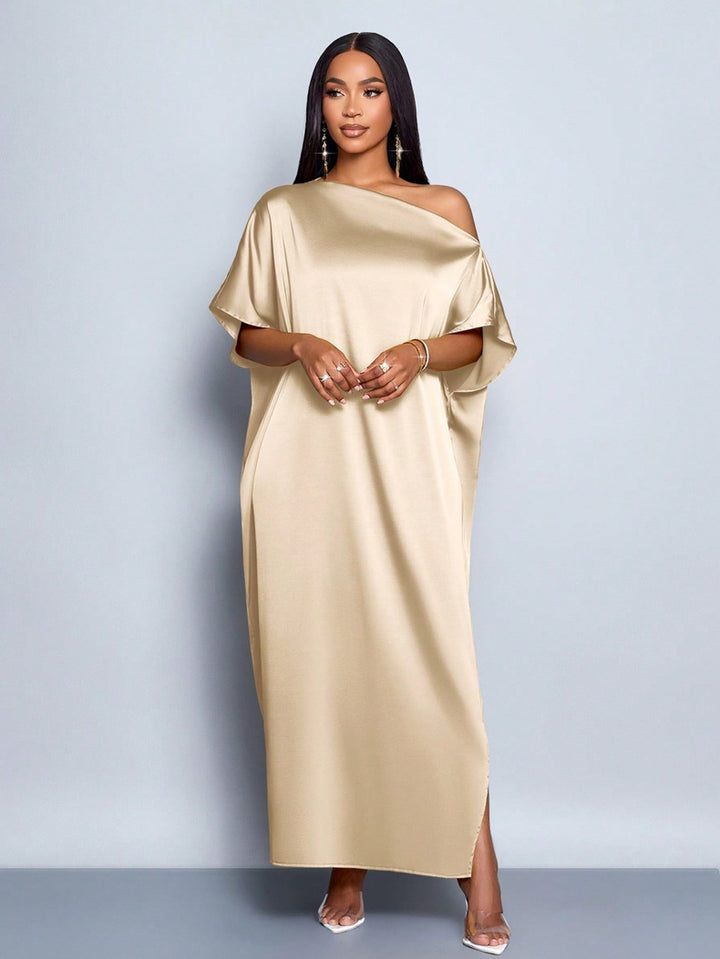 Damen Maxikleid mit asymmetrischem Schnitt und elegantem Fall Echo Archiv