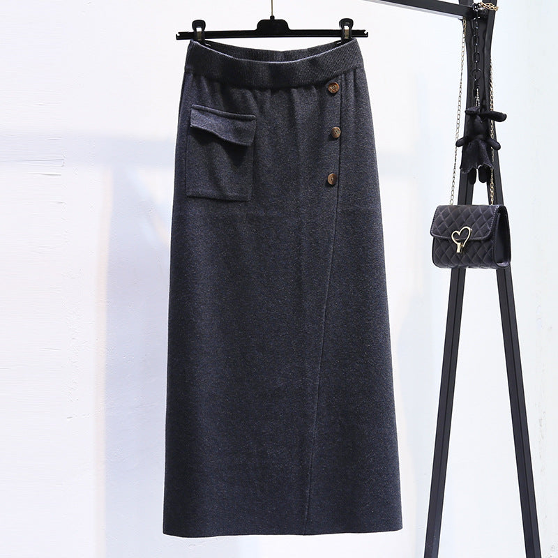 Damen Eleganter Strickrock mit praktischer Seitentasche Echo Archiv