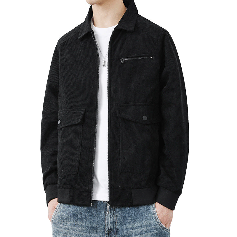 Herren Lässige Cordjacke mit praktischen Taschen Echo Archiv