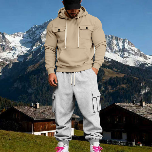 Herren Kapuzenpullover und Cargo-Hosen Set Echoarchiv