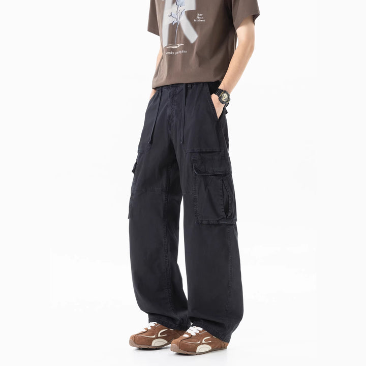 Herren Extraweite Utility-Cargo-Hose im Baggy‑Cut mit elastischem Bund und Mehrfachklappentaschen Echo Archiv