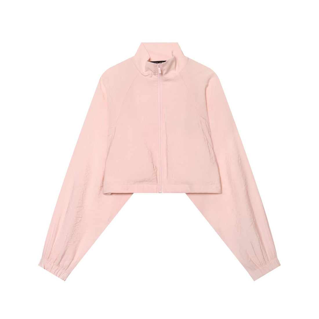 Damen Kurze Windbreaker-Jacke mit Stehkragen, Raglanärmeln und elastischem Saum Echo Archiv
