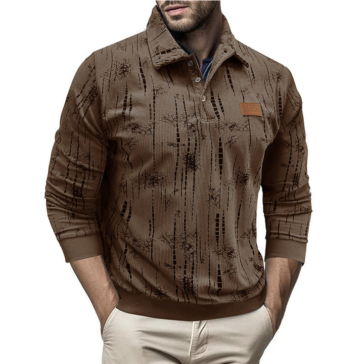 Herren Sweatshirt mit modernem Kragen und einzigartiger Struktur Echoarchiv