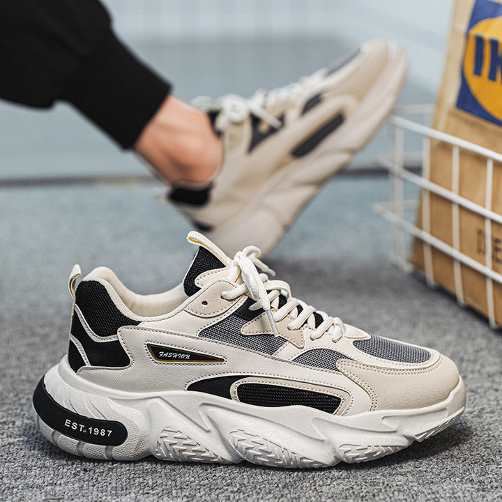 Herren modische Chunky-Sneaker mit verstärkten Overlays, atmungsaktiver Meshkonstruktion und gedämpfter EVA-Plateausohle – Norré