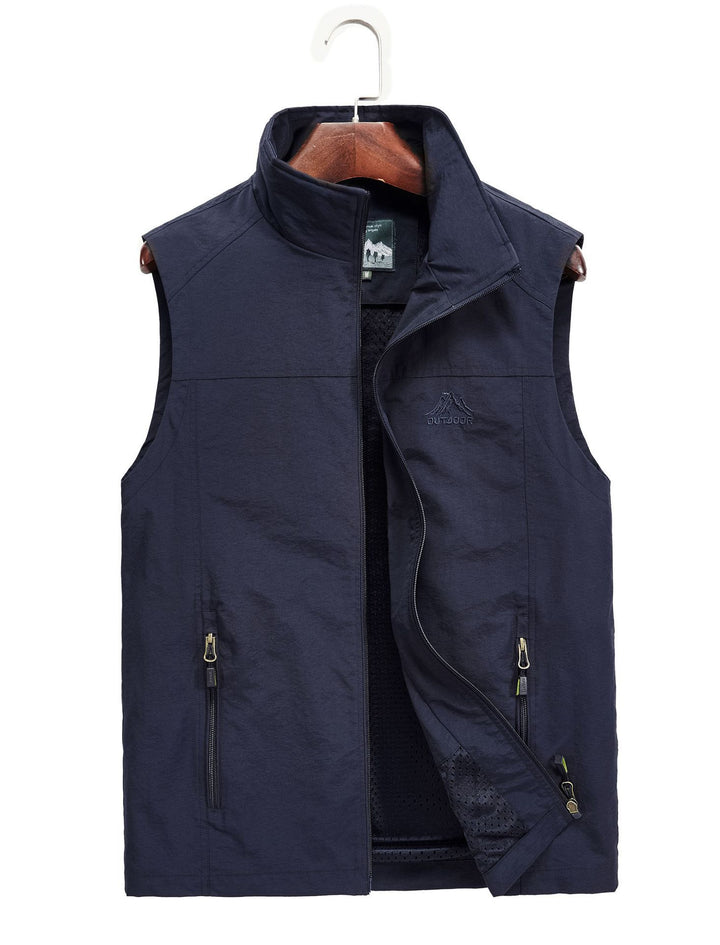 Herren Utility-Outdoorweste mit atmungsaktivem Meshfutter, Reißverschluss‑Taschen und verstellbarem Saum Echoarchiv