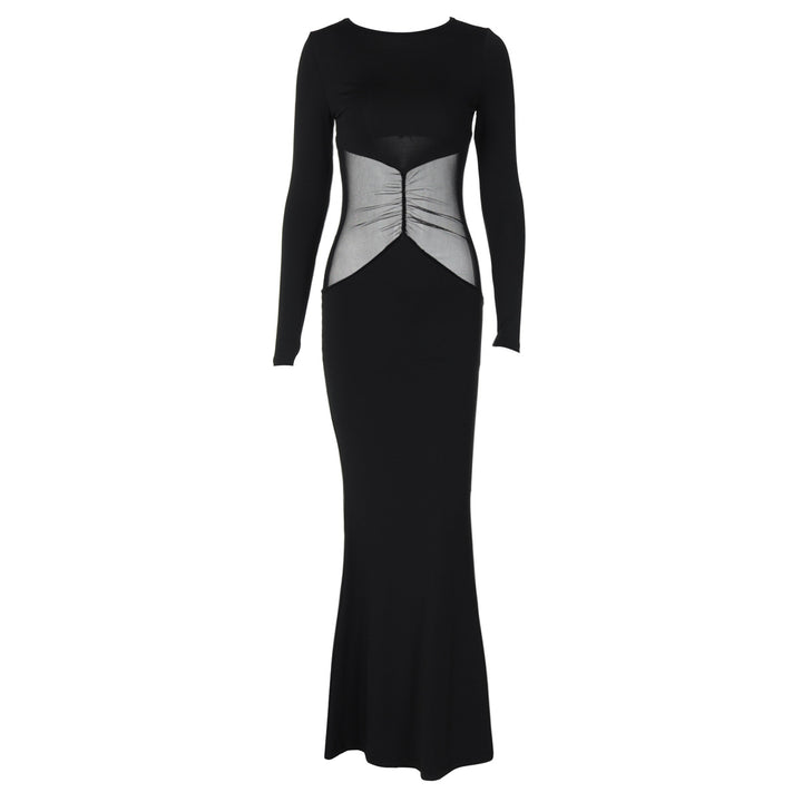 Damen Elegantes Maxikleid mit transparenter Taillenpartie Echo Archiv