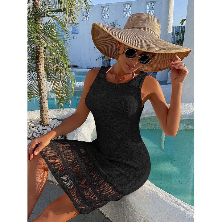 Damen Häkelkleid mit fransigem Saum und elegantem Schnitt Echo Archiv