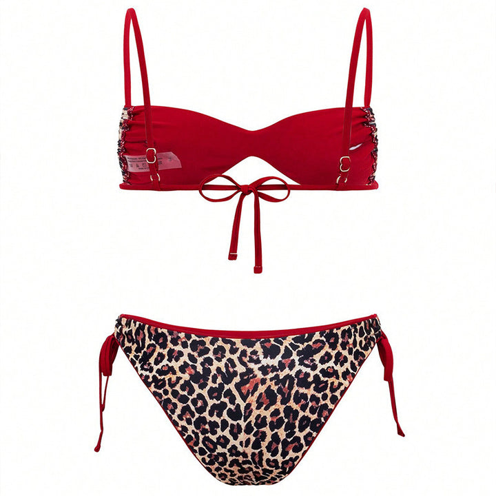 Damen Push-Up Bikini mit elegantem Animal-Print und verstellbaren Trägern Echo Archiv