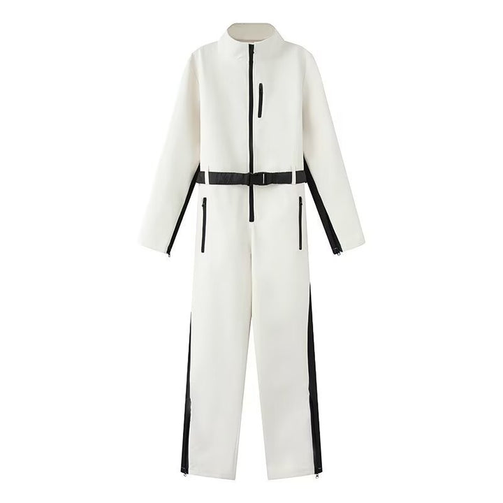 Damen Utility-Overall mit hohem Kragen, funktionalen Reißverschlüssen und Taillengürtel Echo Archiv