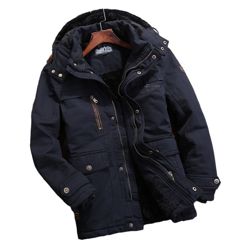 Herren Wetterfeste Fleecejacke mit abnehmbarer Kapuze Echo Archiv