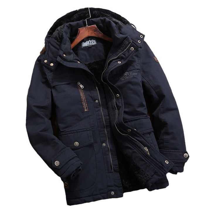 Herren Wetterfeste Fleecejacke mit abnehmbarer Kapuze Echo Archiv