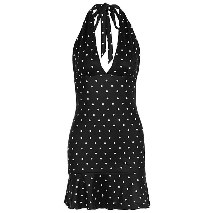 Damen Kleid mit Neckholder und Rocksaum Echo Archiv