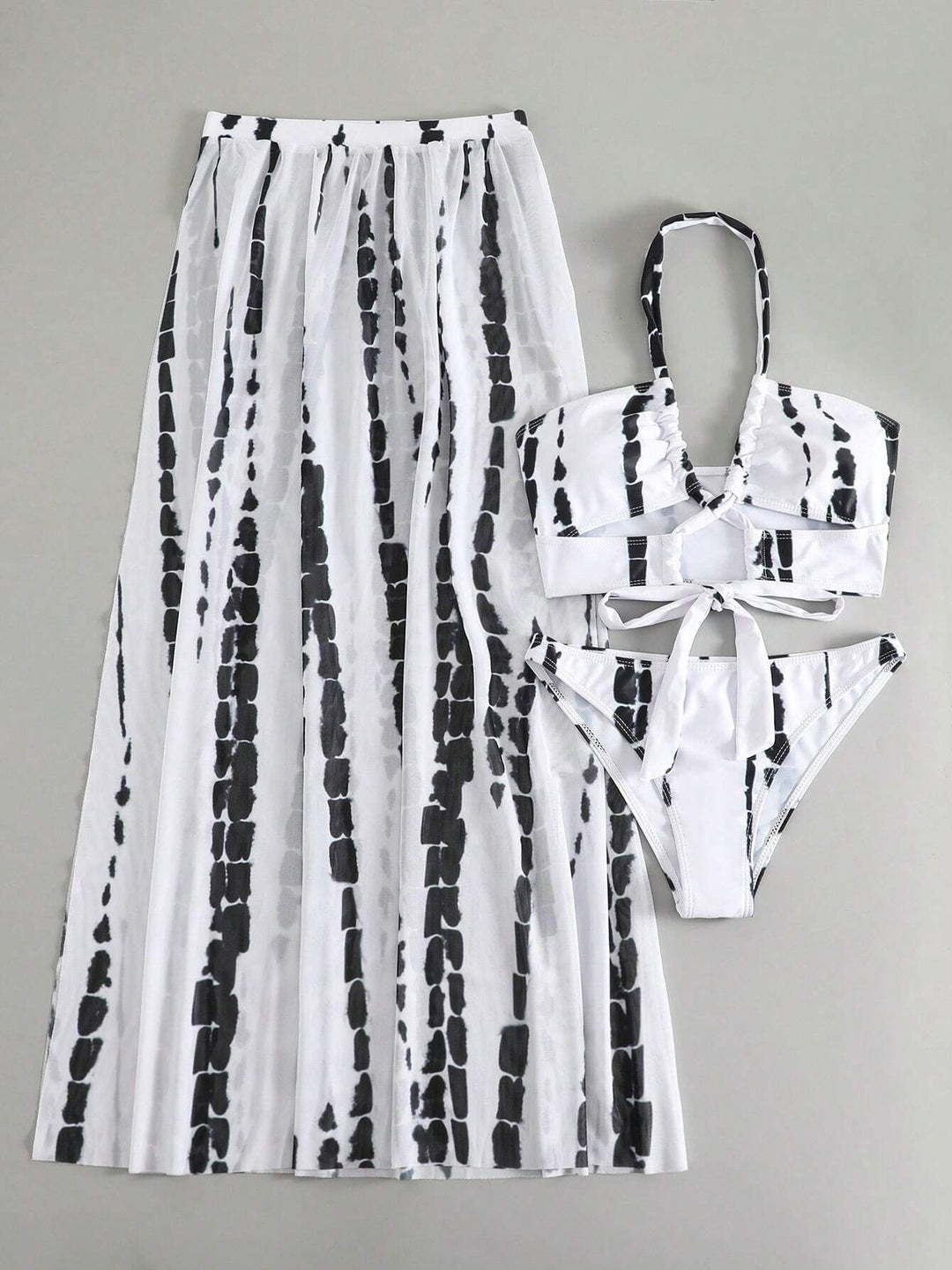Damen Bikini-Set mit elegantem Maxirock und femininem Oberteil Echo Archiv