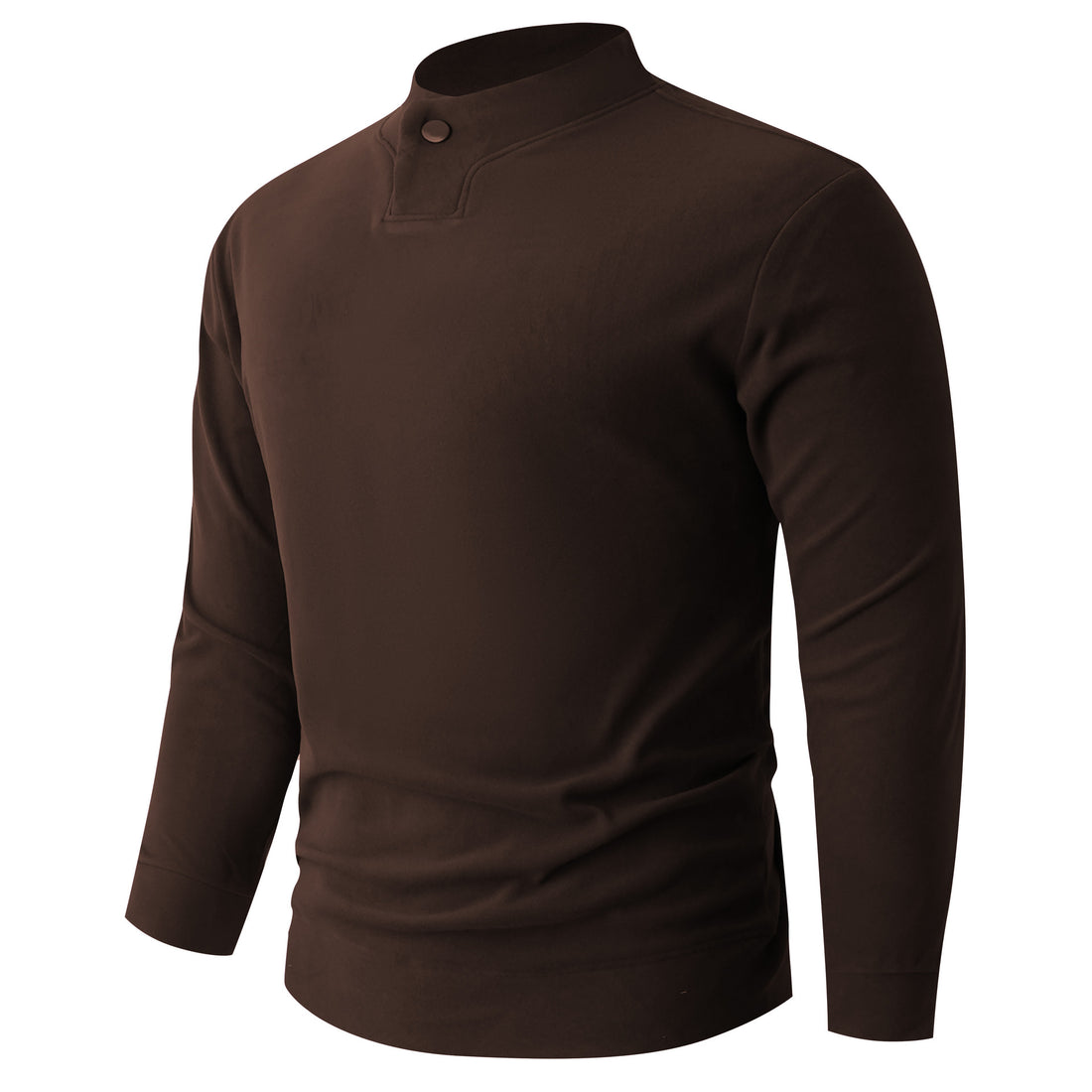 Herren Langarmshirt mit schmalem Stehkragen und Knopfverschluss Echo Archiv