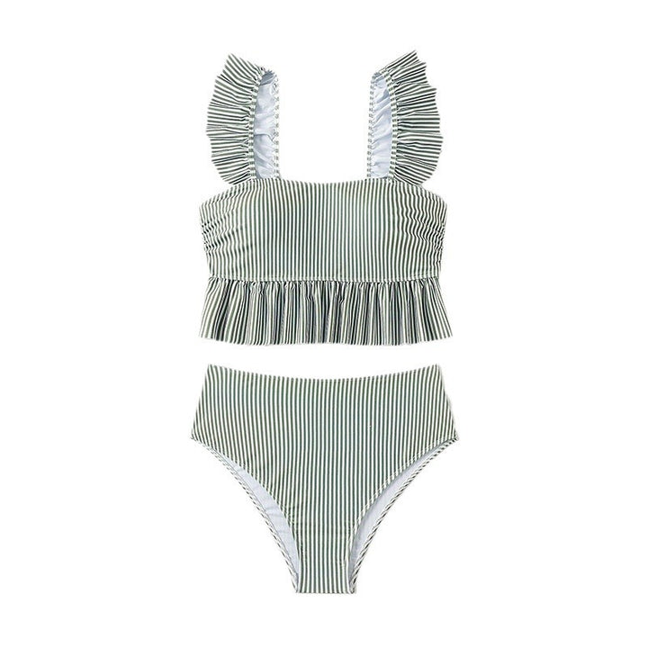 Damen Bikini-Set mit femininem Rüschendesign und hoher Taille Echo Archiv