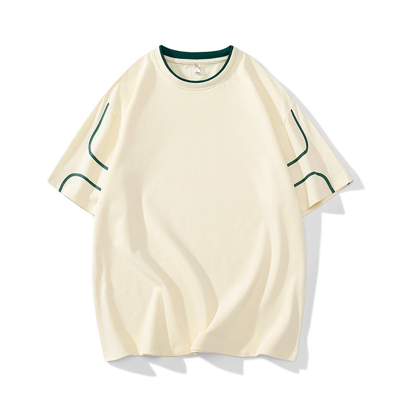 Herren Oversize-T-Shirt aus Baumwollmix mit Kontrastpaspelierung und Dropped-Shoulder Echo Archiv