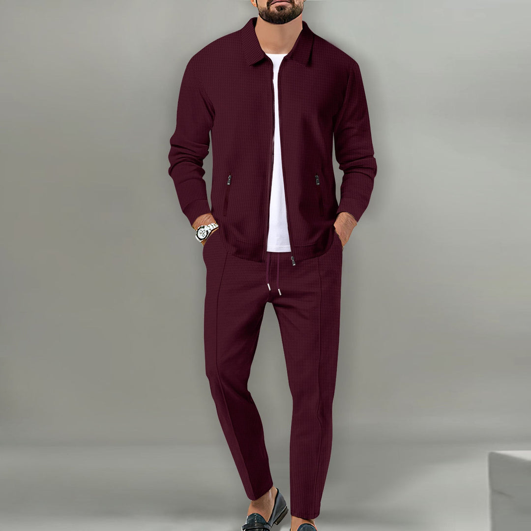 Herren sportliches Komplettset mit eleganter Oberjacke – Marzano