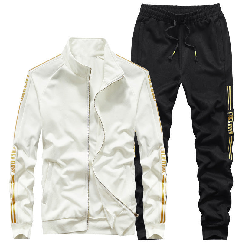Herren Trainingsanzug‑Set mit Stehkragen und Slim‑Fit Jogginghose Echoarchiv