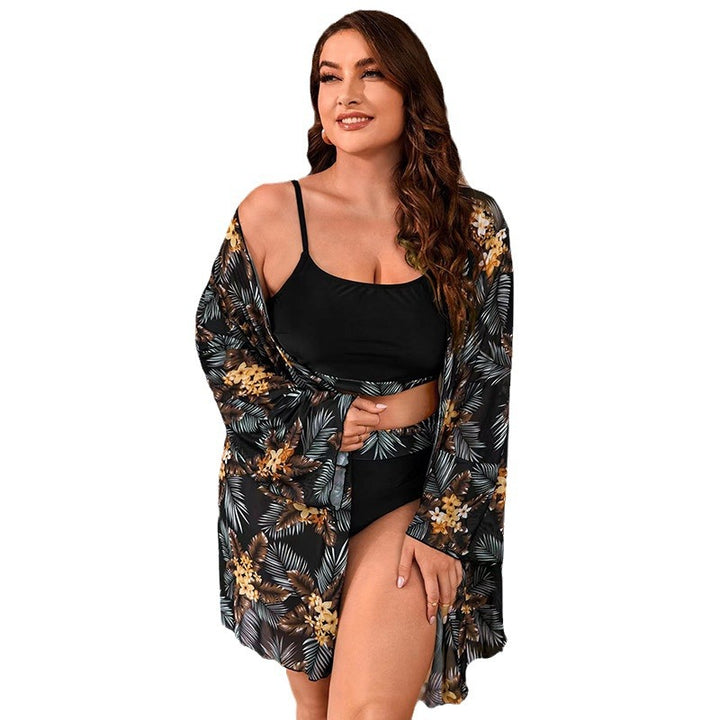 Damen Bikini-Set mit floralem Kimono und funktionalem Oberteil Echo Archiv