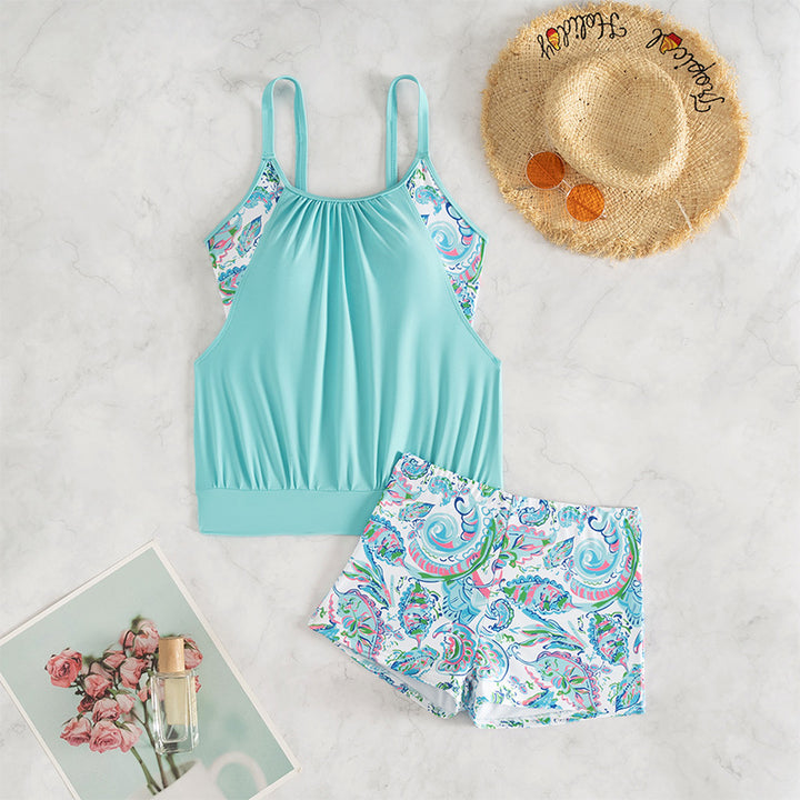 Damen Tankini-Set mit floralem Muster und bequemen Shorts Echo Archiv