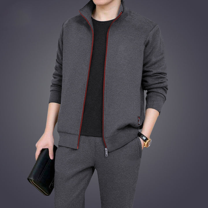 Herren sportliche Sweatjacke mit schmalem Schnitt und modischem Stehkragen Echoarchiv