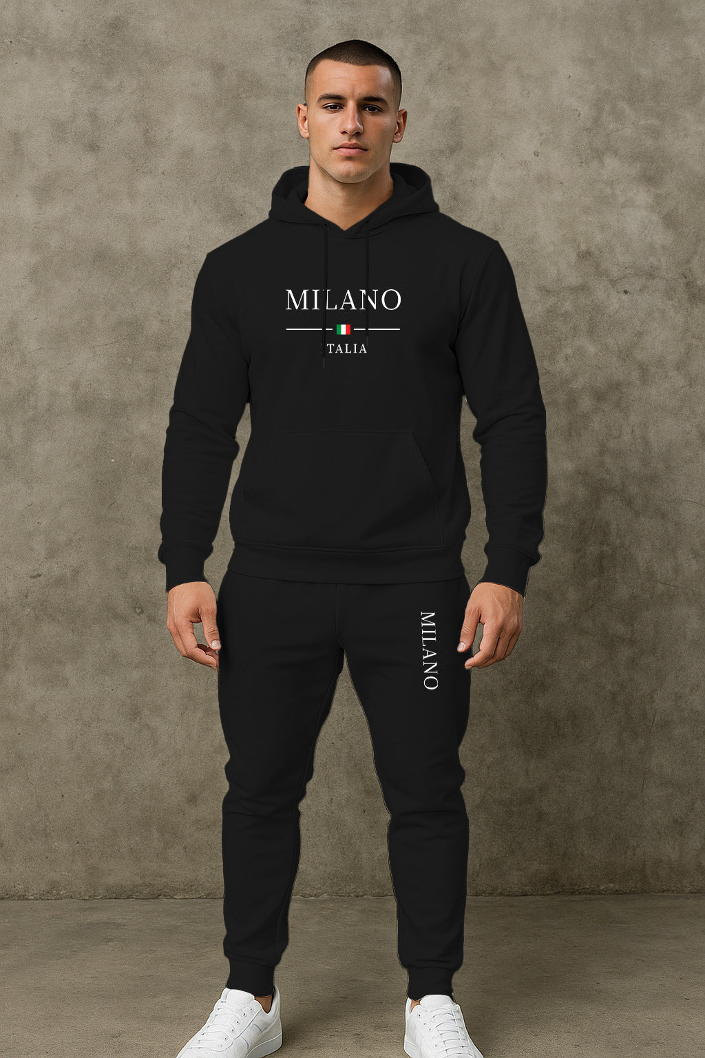 Herren Sportlicher Hoodie und Jogginghose Set Echoarchiv