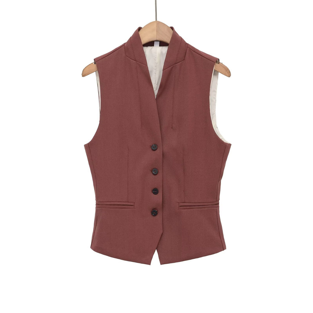 Damen ärmellose Blazerjacke mit eleganter Silhouette und feinen Details Echo Archiv