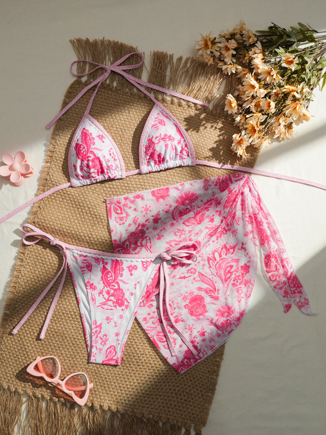 Damen Triangel-Bikini mit floralem Design Echo Archiv