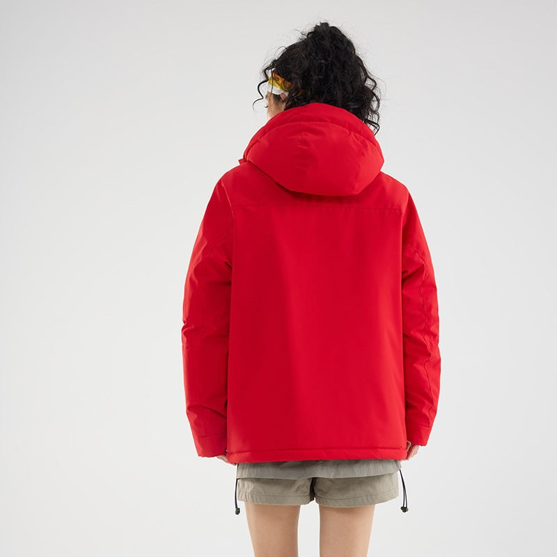 Damen Wattierte Winterjacke mit Kapuze, wasserabweisend und winddicht Echoarchiv