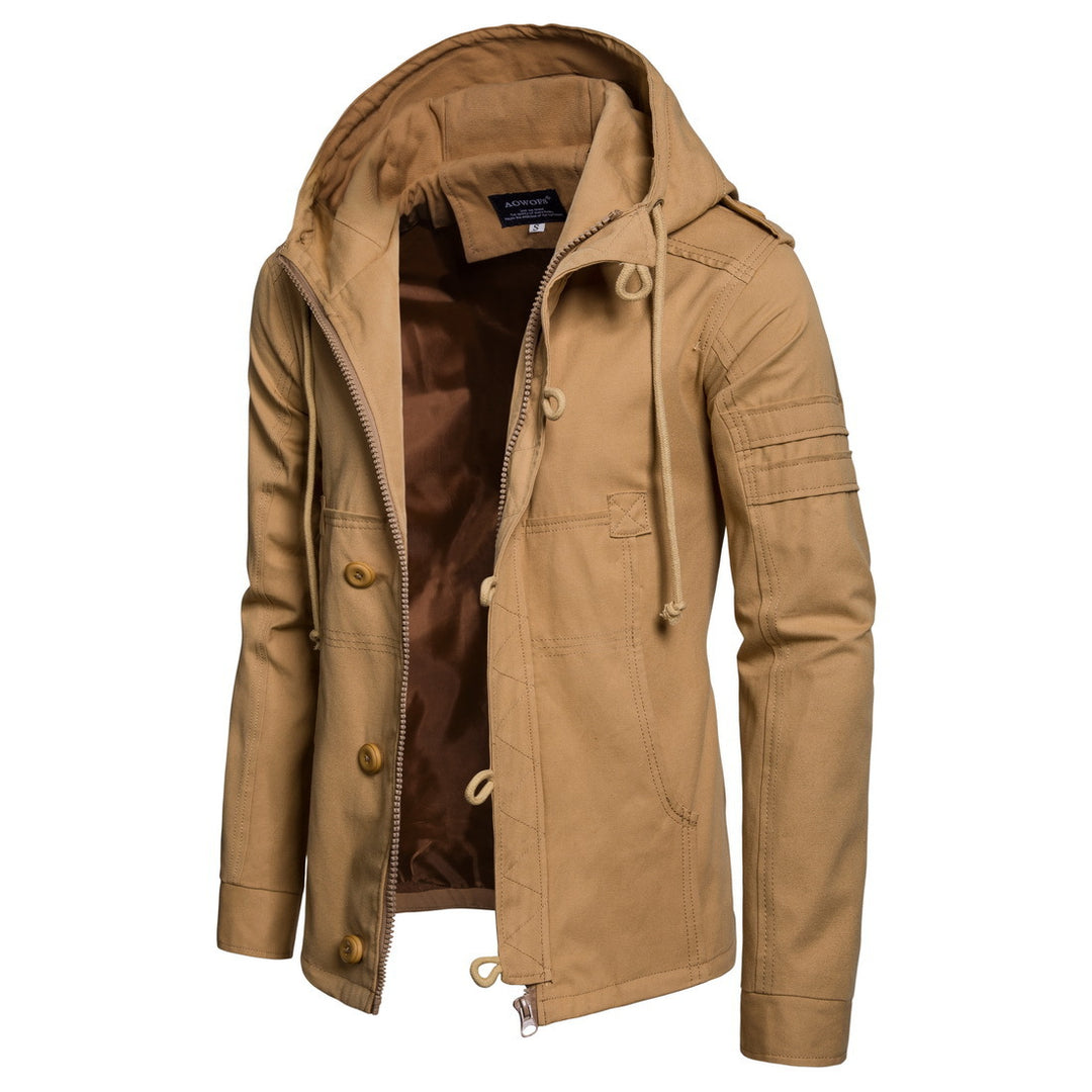 Herren funktionale Outdoor-Jacke mit hohem Kragen und praktischen Taschen Echoarchiv