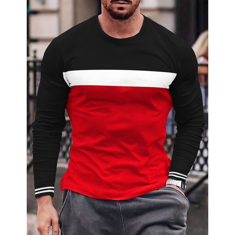 Herren Langarmshirt mit sportlichen Farbakzenten und bequemer Passform Echoarchiv
