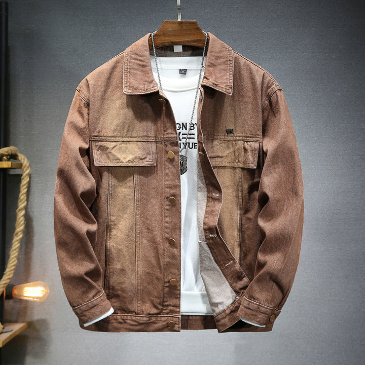 Herren modische Denimjacke mit funktionalen Taschen und lässigem Schnitt Echoarchiv