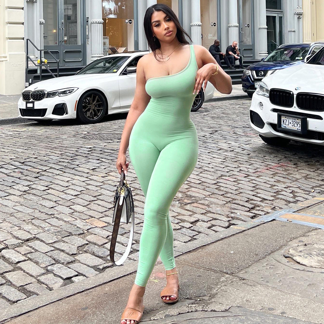 Damen Figurumspielender Bodysuit mit asymmetrischem Design Echo Archiv