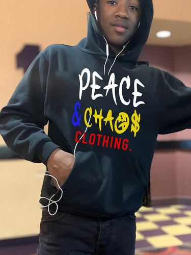 Herren Kapuzenpullover mit auffälligem Schriftzug und praktischen Taschen Echoarchiv
