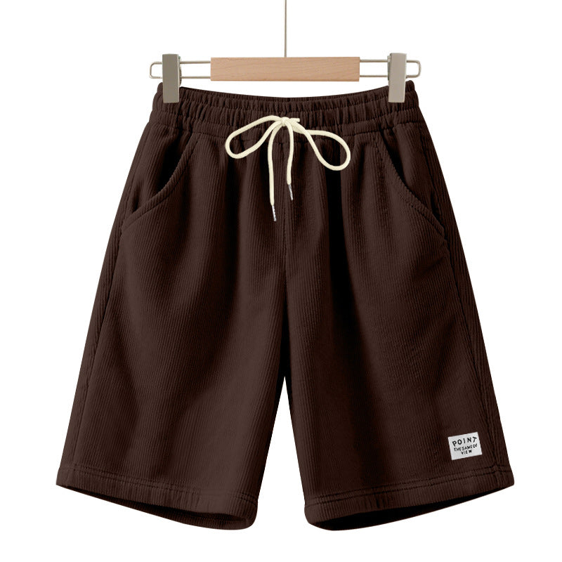 Herren nan knielange Lounge-Shorts im Rippenstrukturjersey mit elastischem Kordelzugbund und aufgesetzten Eingrifftaschen Echo Archiv