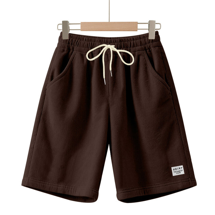 Herren nan knielange Lounge-Shorts im Rippenstrukturjersey mit elastischem Kordelzugbund und aufgesetzten Eingrifftaschen Echo Archiv