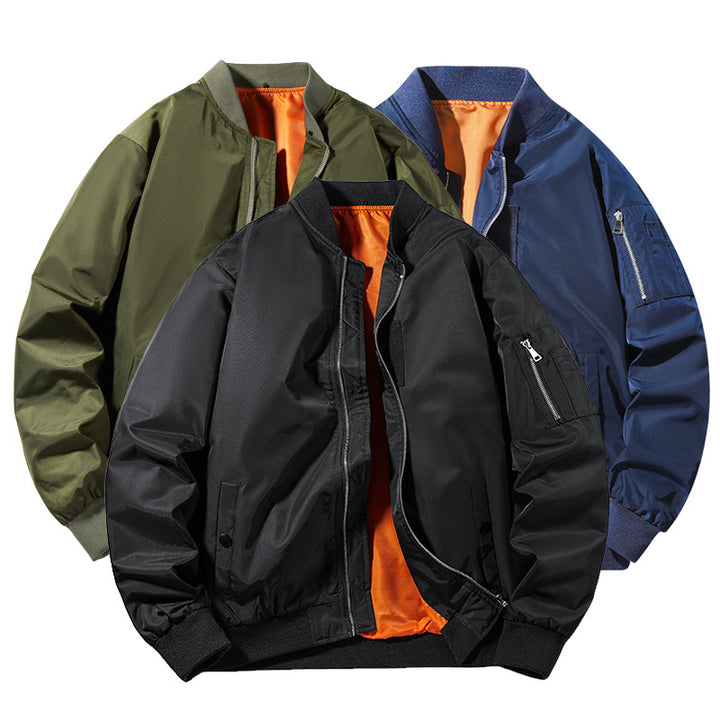 Herren Modische Bomberjacke mit hohem Kragen und praktischen Taschen Echo Archiv