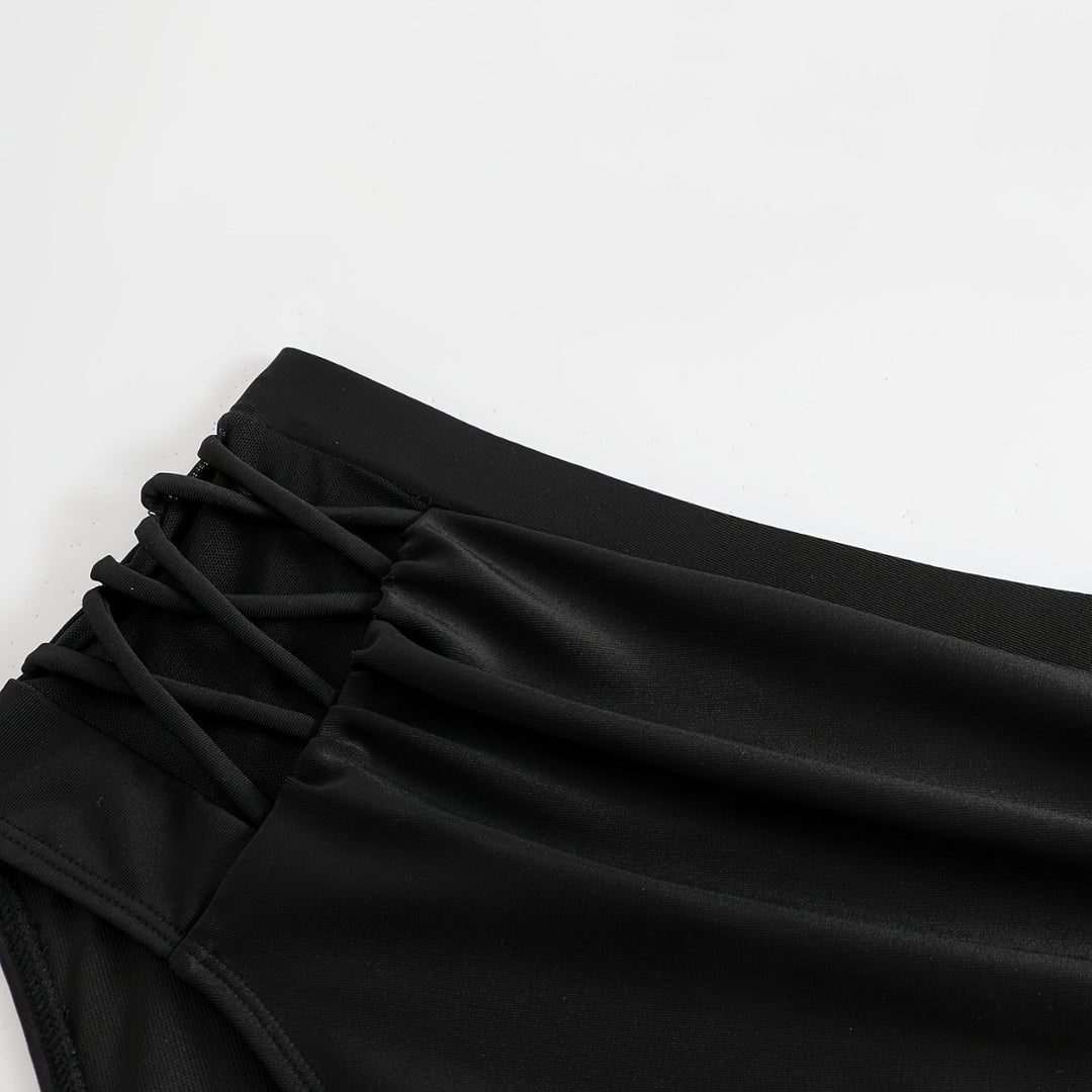 Damen High-Waist Bikinihose mit stilvollen Rüschendetails Echo Archiv