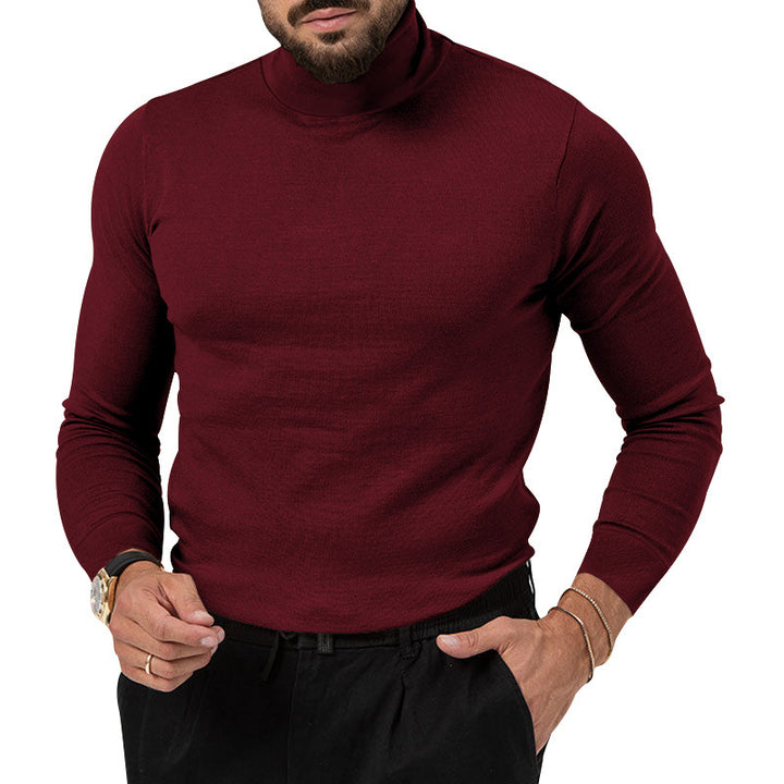 Herren eleganter Rollkragenpullover aus hochwertiger Merinowolle Echoarchiv