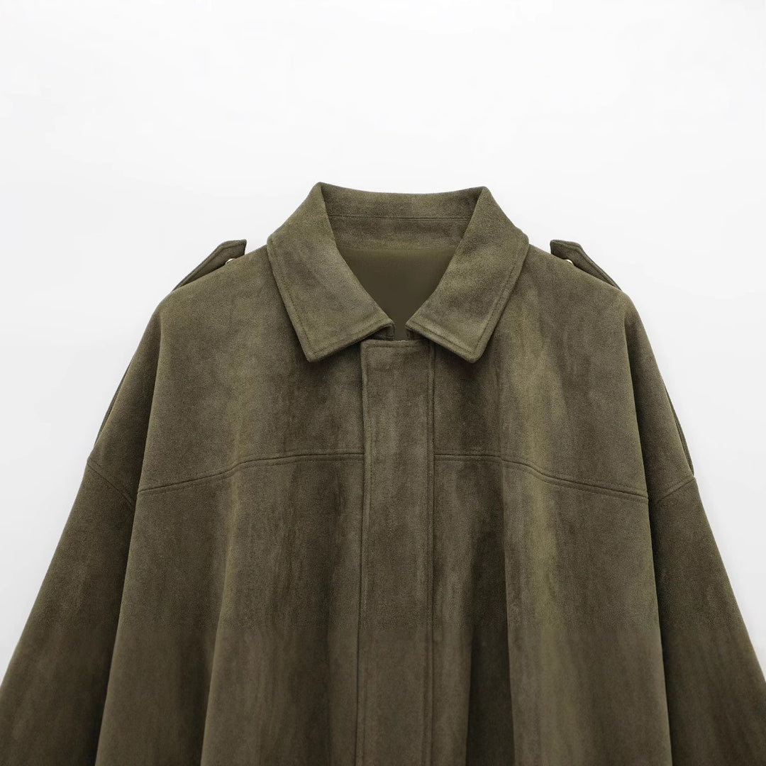 Damen Kurze Oversize‑Jacke im Cape‑Look mit ballonförmigem Saum Echoarchiv