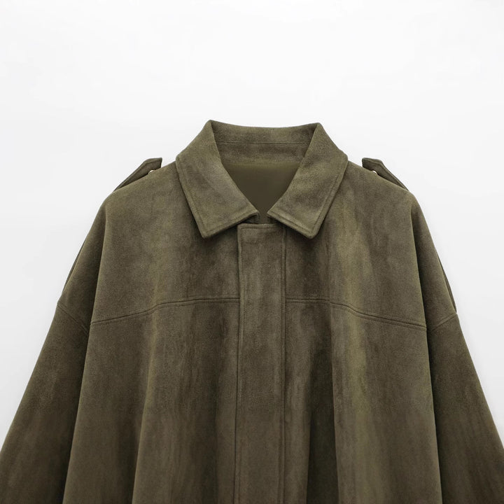 Damen Kurze Oversize‑Jacke im Cape‑Look mit ballonförmigem Saum Echoarchiv