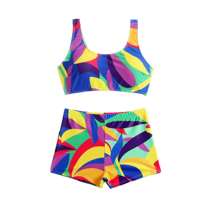 Damen Sportliches Bikini-Set mit farbenfrohen Grafiken Echo Archiv