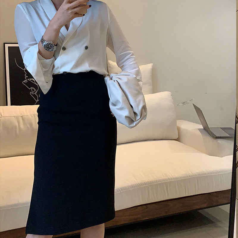 Damen Eleganter Bleistiftrock mit hohem Bund Echoarchiv