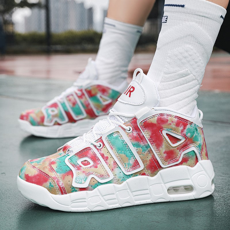 Unisex hochwertige Streetball-Sneaker mit perforiertem Obermaterial, verstärkten Overlays und gedämpfter Wellen-Zwischensohle – Norré