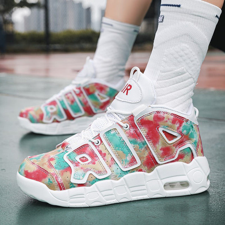 Unisex hochwertige Streetball-Sneaker mit perforiertem Obermaterial, verstärkten Overlays und gedämpfter Wellen-Zwischensohle – Norré