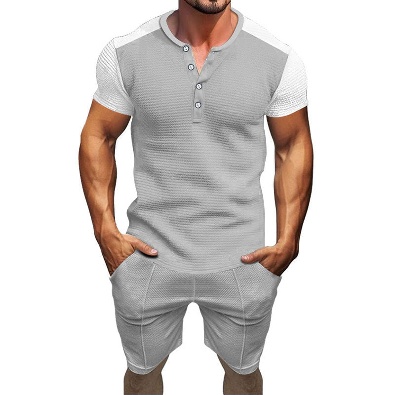 Herren Sportliches Kurzarm-Shirt und Shorts Set Echoarchiv