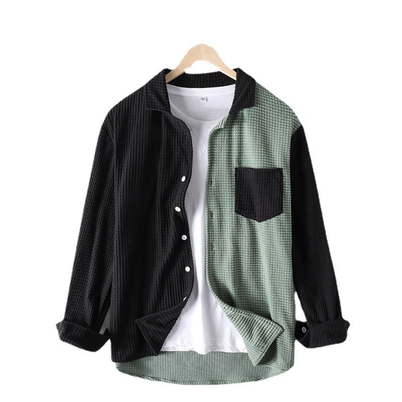 Damen lässiges Waffle-Longsleeve Hemd Echoarchiv